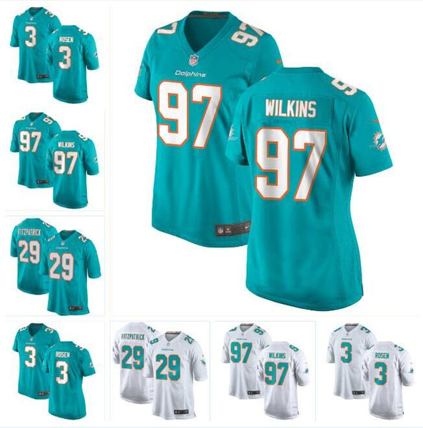 3 Josh Rosen Christian Wilkins Dolphins Jersey Ryan Minkah Fitzpatrick Danny Amendola Dan Marino custom american football jerseys color rush