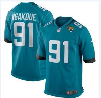 NEW Draft Josh Allen Jersey Nick Foles Leonard Fournette Jalen Ramsey Yannick Ngakoue Calais Campbell Teal american football jerseys kids