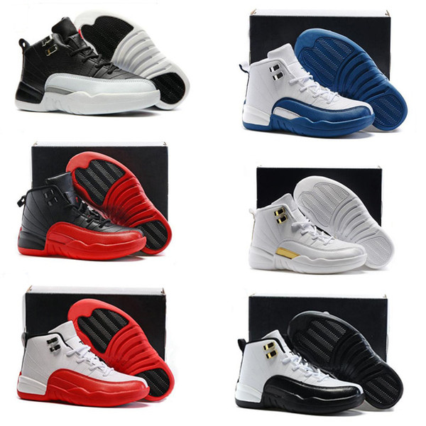 Children's new 12 Basketball Shoes Kids Athletic Sports Shoes for Boy Girls Shoes Free Shipping size:28-35