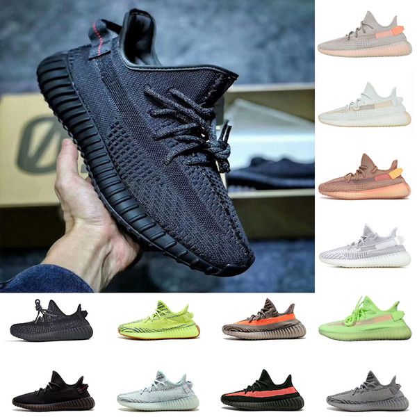 True Form Hyperspace Clay Static Mens Running Shoes Kanye West Cream White Black White Bred Women Trainers Designer Sneakers