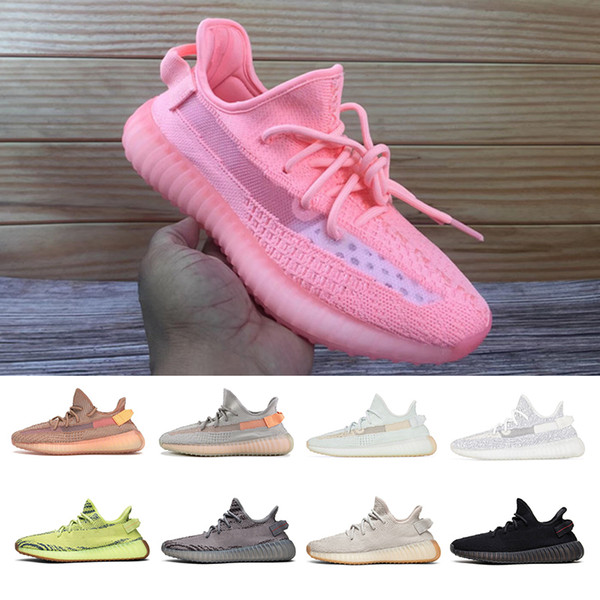 With Box Top V2 Mens Designer Trainers Clay True Form Hyperspace Static Running Shoes Women Blue Tint Black White Kanye West Sport Sneakers