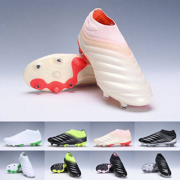 2019 Trendy Mens Copa 19+ 19.1 FG AG Men Women Soccer Shoes Champagne Solar Red Football Shoes Cleats Scarpe Calcio Trainers 38-45