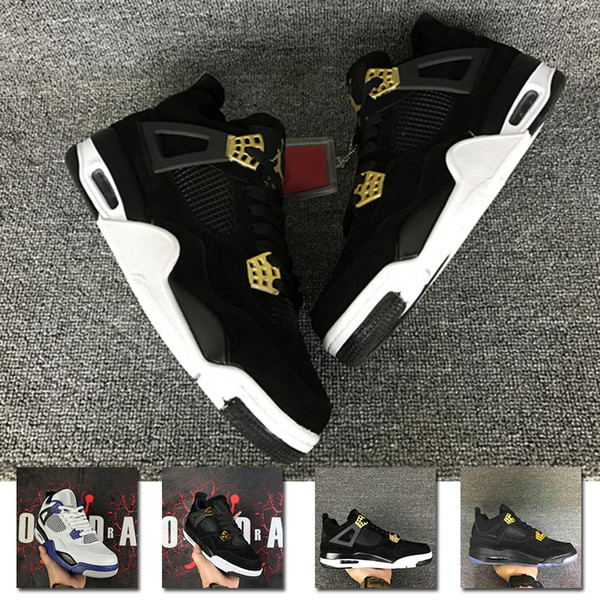 New Style 4 4s Basketball Shoes men 4s Pure Money Royalty White Cement Premium Black Bred Fire Red mens Sports Sneakers size 40-47