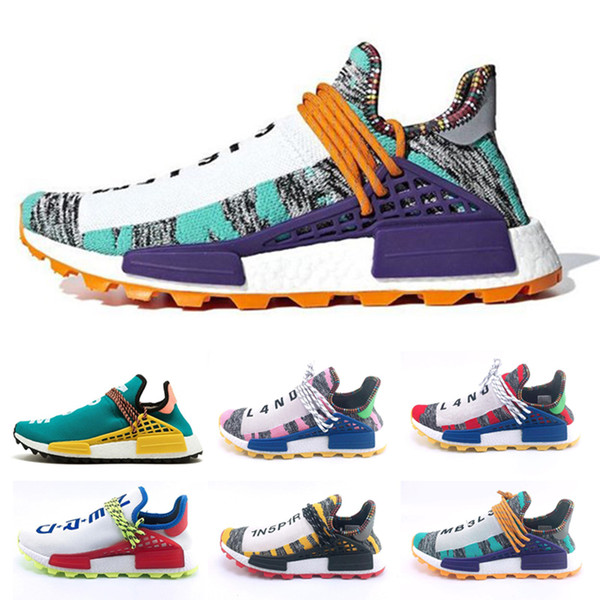 2019 Arrive Human Race X HU Running Shoes Spieces Men Sports Shoes Pharell Williams Women Trainers Footwear Luxury Designer Sneakers 36-47