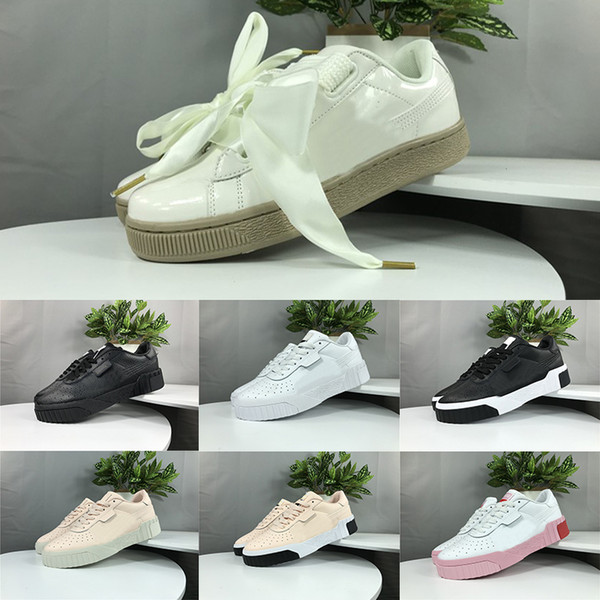 2019 Designer Sneakers Womens Rihanna Shoes Fenty Platform Lace Up Triple White Black Grey 12 Color Ladies Classic Casual Shoes Size 36-40