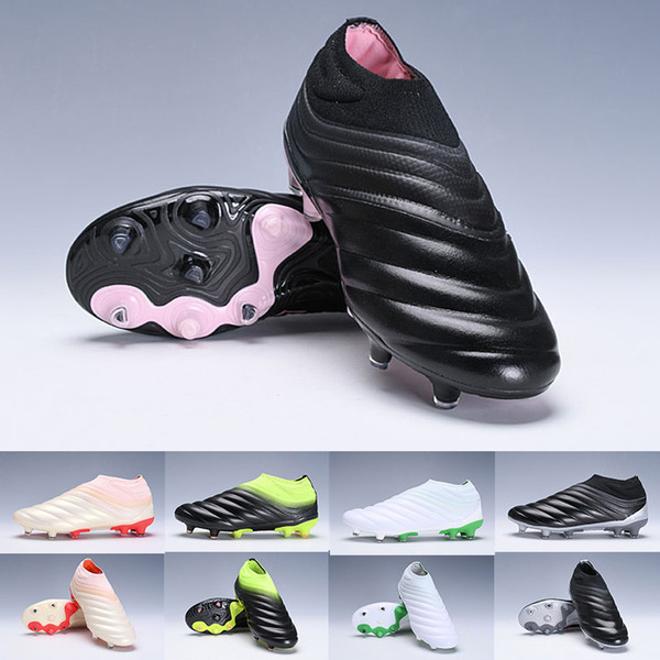 2019 Mens Copa 19+ 19.1 FG AG Mens Women Soccer Shoes Pink White Black Designer Sneakers Football Boots Scarpe Calcio Cleats Trainers