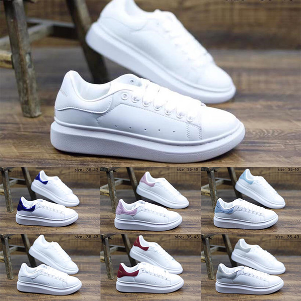 All White Casual Shoes Lace Up Designer Sneakers Comfort Pretty Girsl Women Casual Leather Shoes Men And Women Beautiful Luxury Shoes 35-43