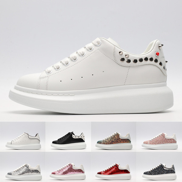 2019 Trendy Designer Luxury Men Casual Shoes Women Triple Various colors Real Low Cut Leather Trainers Sport Sneakers Size 34-44