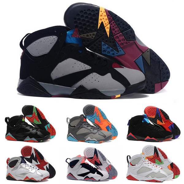 2019 Black Bordeaux 7 7s VII Mens Basketball Shoes for Women Olympic Hare UNC Tinker French White Anniversary Raptor 7th Trainers Shoe 36-46