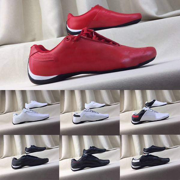 2019 Errari Locomotive Shoes Future Cat Leather SF Casual Shoes Mens Women Triple White Black Red Fashion Drive Designer Men Sneakers 37-45