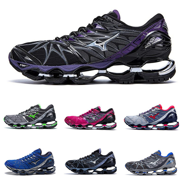 2019 Best Mizuno Wave Prophecy 7 Mens Running Shoes For Women Buffer Fashion Sport Designer Men Sneakers Grayish Violet Trainers Size 36-45