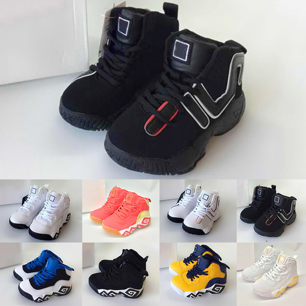 Kids Disruptors II 2 Basketball Shoes Boys Girls File Casual Shoes All Black White Children Designer Sports Sneakers Toddlers Birthday Gift