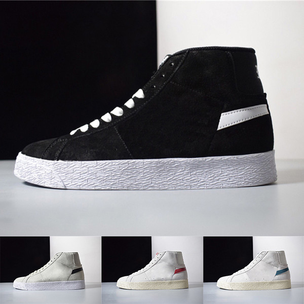 2019 Sb Zoom Mens Blazers Mid Running Shoes For Men Women Triple White Black Dunk High Quality Designer Men Sneakers Trainers Sports Shoes