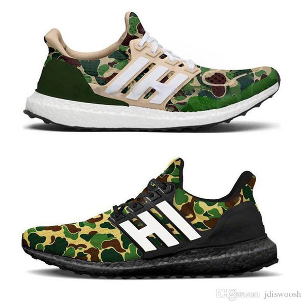 New Ape Ultra Boost 4.0 Camo Grey Black White Ultraboost 4.0 Running Shoes men women UB Trainers Sports Athletic Sneakers Size 5-11