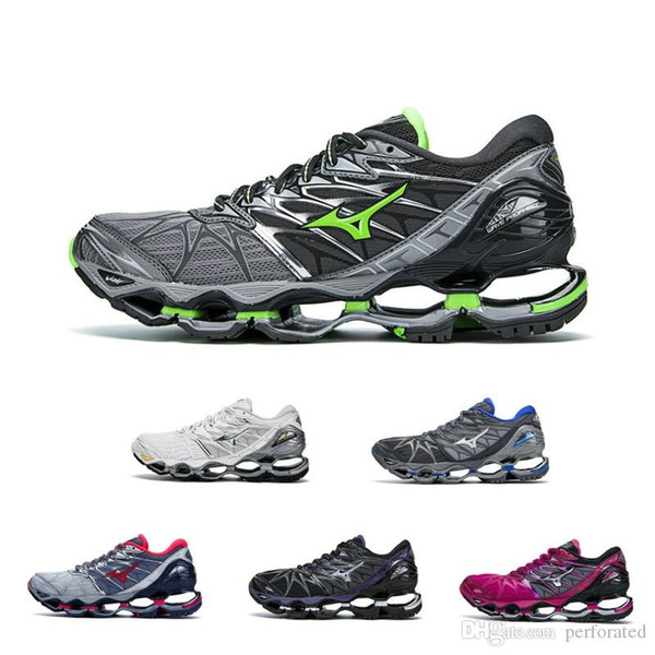 Mizuno Wave Prophecy Running Shoe Buffer fashion Men's Women Originals Top Quality Sport Sneakers grayish violet Size 36-45