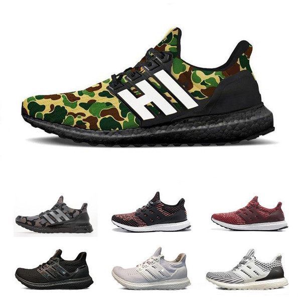 New Ape Ultra Boost 4.0 Camo Black White Grey Ultraboost 4.0 Running Shoes men women UB Trainers Sports Athletic Sneakers Size5-11