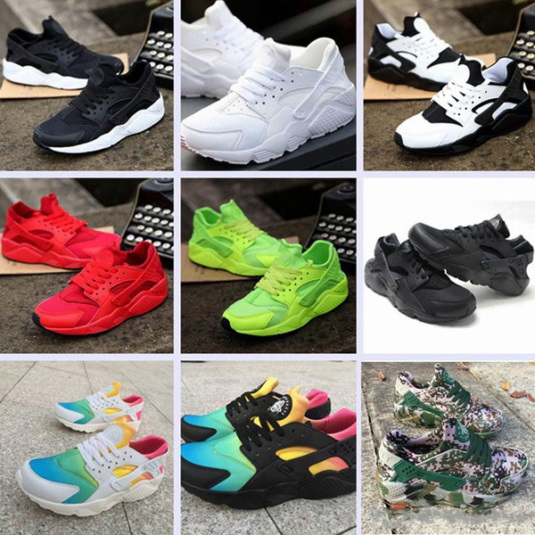 2018 Fashion Air Huarache Ultra Running Shoes Huaraches Rainbow Ultra Breathe Shoes Men & Women Huraches Multicolor Sneakers Size 36-45