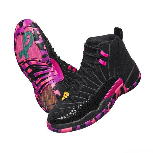 12 12s Doernbecher Men Basketball Shoes 12s DB Carissa Hyper Violet Black Purple Sneakers With Shoes Box XZ112