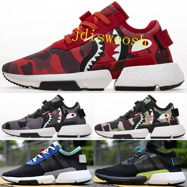 2019 Originals New Fashion Designer P.O.D-S3.1 APE POD 3.1 Gray red green camo Running Shoes Men Women siez5-12