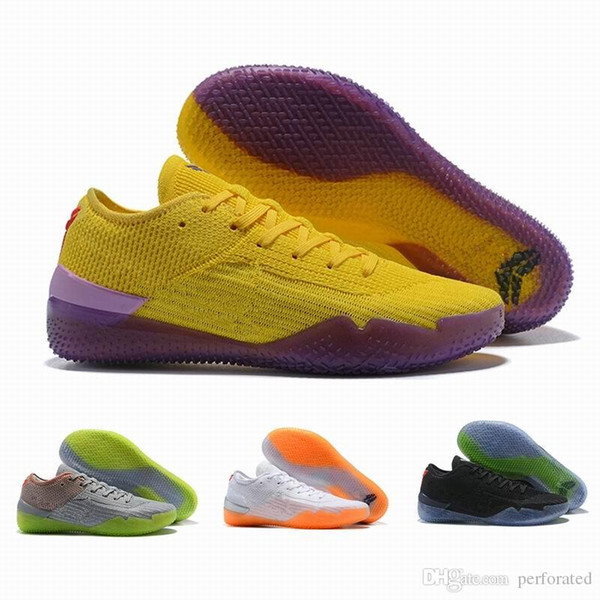 Top Quality 2018 Kobe A.D. NXT 360 React Mens Basketball Shoes Yellow Strike Mamba Day bryant Multicolor