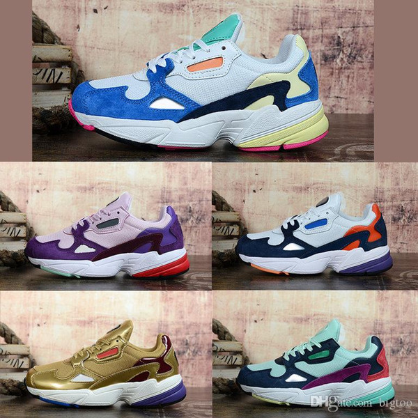 2019 New Hot Falcon Casual Shoes Men And Women Old Shoes Fashion Wild Sports Sneakers Purple Pink Gold Designer Running Shoes 36-45