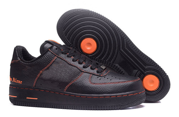 Men Athletic Vlone Ultra 1 Low Skate Sneakers Shoes Adult Black Orange Casual Trainers 39-45