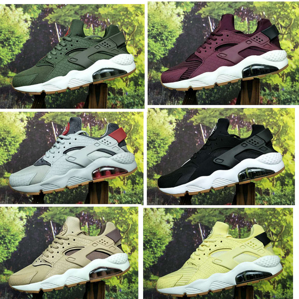 2018 New Color Huarache ID Custom Running Shoes For Men navy blue tan Air Huaraches Sneakers Designer Huraches Brand Sport Hurache Trainers