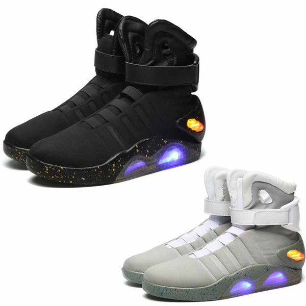 Mag Shoes Marty Casual LED Shoes Back To The Future Glow In The Dark Gray Black Mag Marty McFlys Shoes