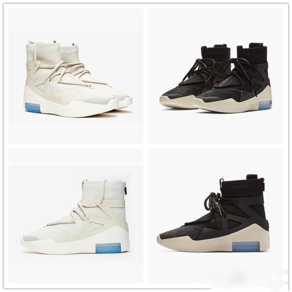 Newest Air Fear of God 1 Men Shoes FOG Designer Boots basketball shoes Light Bone Black Sail Basketball Shoes Sports Zoom Mens Sneakers