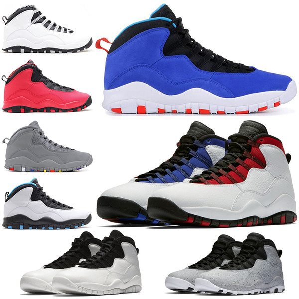 New Tinker Westbrook 10 Mens Basketball Shoes Cement I'm back 10s Men Sports Sneakers chicago bobcats Racer Blue Size 7-13 Drop Shipping