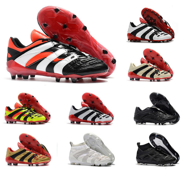 New 2018 Predator Accelerator Electricity FG DB AG David Beckham Becomes 1998 98 Men soccer shoes cleats football boots Size 39-45