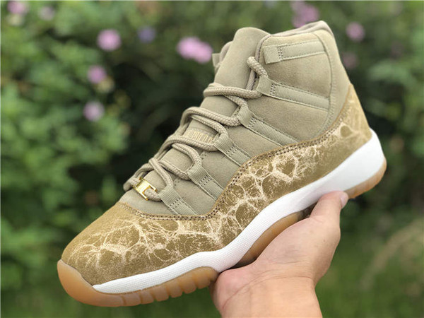 2018 Authentic 11s Wheat Basketball Shoes Men Women J11 Real Carbon Fiber Sneakers Size36-43