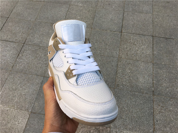 2019 newest High Quality New 4 4s Retro GS Basketball Shoes Women J4 Sports Sneakers Linen Size Eur36-40