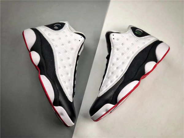 2018 Newest 13 He Got Game 13S Black White True Red 414571-104 Men Basketball Shoes Authentic Quality Real Carbon Fiber Sneakers