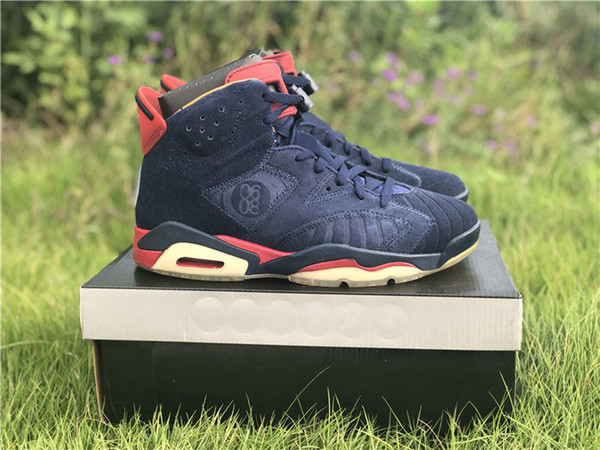 2018 New Arrival 6 Doernbecher 6S DB VI Midnight Navy Varsity Red Metallic Black Man Basketball Shoes Sports Sneakers Authentic