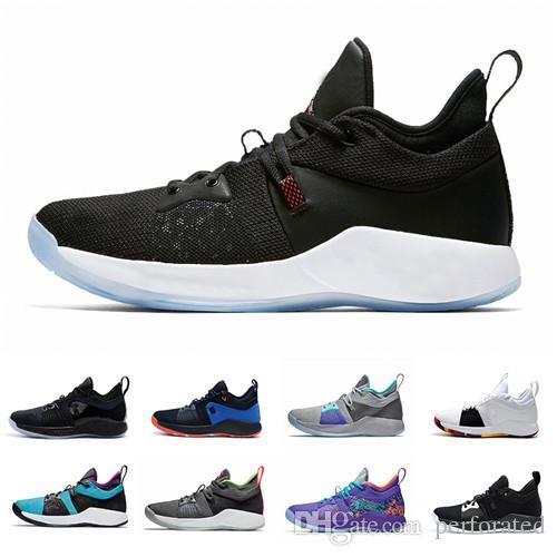 2018 Hot Taurus Paul George PG 2 Basketball Shoes For Mens Black White Red Blue Grey Orange PG2S Outdoor Sports Sneaker Size 40-46