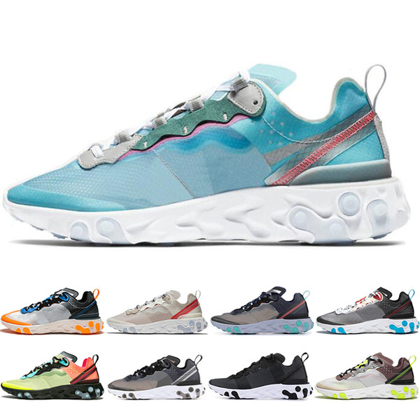 Luxury React Element 87 Undercover Running Shoes Designer Men Women Royal Tint Sail VOLT RACER PINK Black Mens Trainer Sports Sneakers