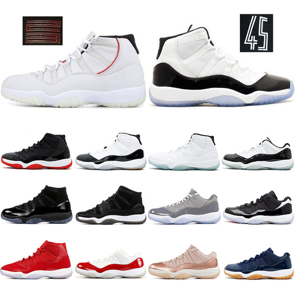 Concord 45 11 XI 11s Cap Gown PRM Heiress Gym Red Chicago Platinum Tint Space Jams Men Women Basketball Shoes sports Designer Sneakers