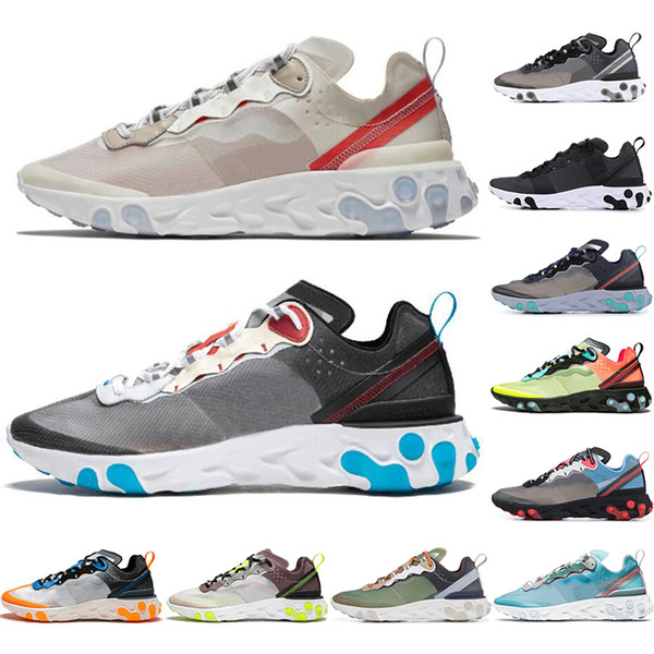 Designer Sneaker React Element 87 Undercover Running Shoes Men Women Royal Tint Sail VOLT RACER PINK Black Mens Trainer Sports 36-45