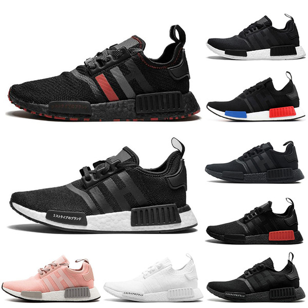 2019 New Primeknit Japan Triple Black white red OG pink men women running shoes runner breathable sports shoe mens trainer designer sneakers