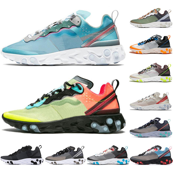 Designer Sneaker React Element 87 Undercover Running Shoes Designer Men Women Royal Tint Sail VOLT RACER PINK Black Mens Trainer Sports