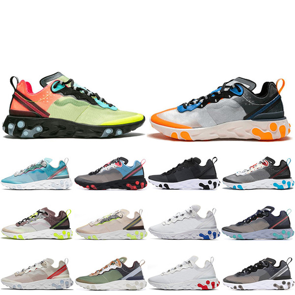 React Element 87 55 running shoes men women white black Royal Tint Anthracite blue Desert Sand mens designer breathable sports sneaker 36-45