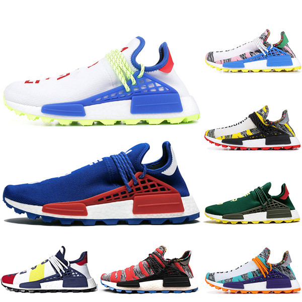 Originals Human Race BBC Designer running Shoes Pharrell Williams Hu Solar Pack Oreo Multi NERD mens womens trainers Golf 36-45