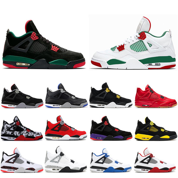 4 4s Mens Basketball Shoes Bred ROYALTY BLACK CAT Hot Punch black pizzeria THUNDER CACTUS JACK Trainer Designer Sneakers Sport Running shoes