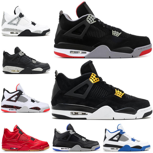 4 4s Mens Basketball Shoes New Bred ROYALTY BLACK CAT Hot Punch black pizzeria THUNDER CACTUS JACK Designer Sneakers Sport Running shoe