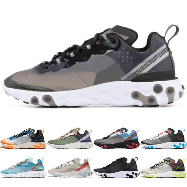 Designer Luxury React Element 87 Undercover Running Shoes Men Women Royal Tint Sail VOLT RACER PINK Black Mens Trainer Sports Sneaker