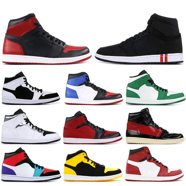 1 1S High OG Men Basketball Shoes Banned Toe Shadow Gold PARIS SAINT GERMAN 2019 Fashion Designer Sneakers Mens Trainers Athletics Running