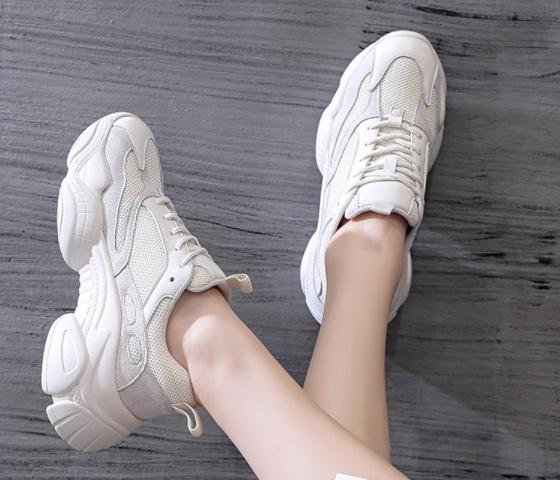 Top trainers women new 2022Dad shoes autumn thick bottom leather smart smoked sports casual shoes sports running shoes boots online stores