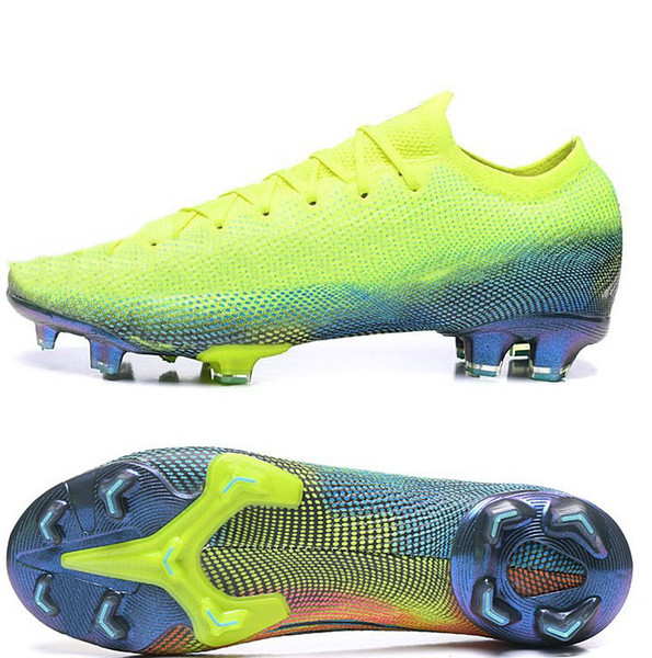 Superfly 7 Elite SE FG Mbappe Soccer Shoes 360 technology waterproof Electroplated bottom knitted surface Women Men Football Shoes yakuda