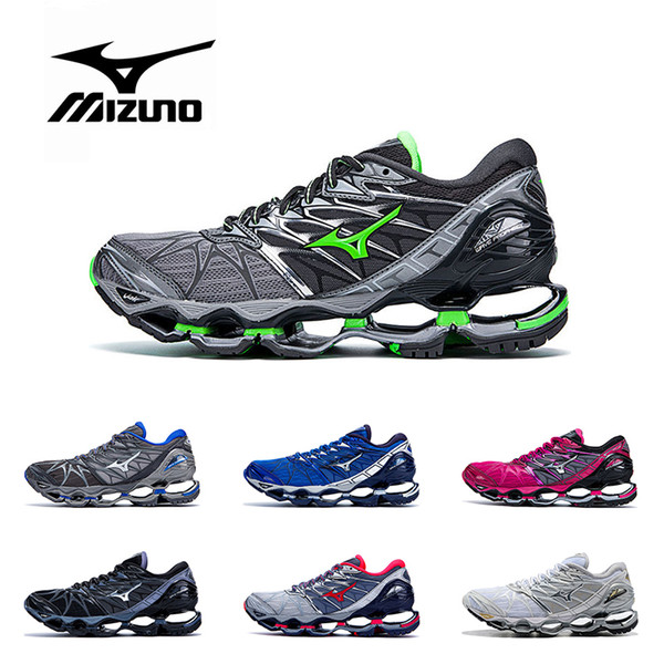 New Original MIZUNO WAVE Prophecy 7 professional shoes for men women black grey silver green purple blue Athletic Sports Sneaker Size 36-45